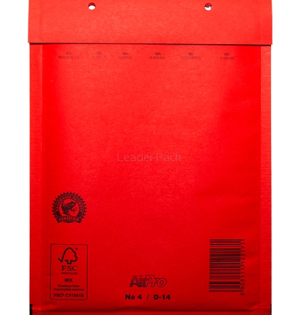 Czerwone koperty bąbelkowe 17/G - 100szt
