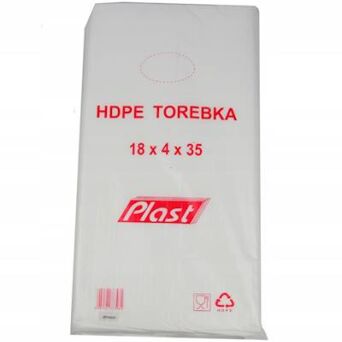 Torebki Foliowe HDPE 18/4x35cm 6µm -  opakowanie 800szt